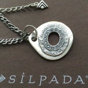 Silpada Sterling Silver CZ "Anemone" Necklace N2147